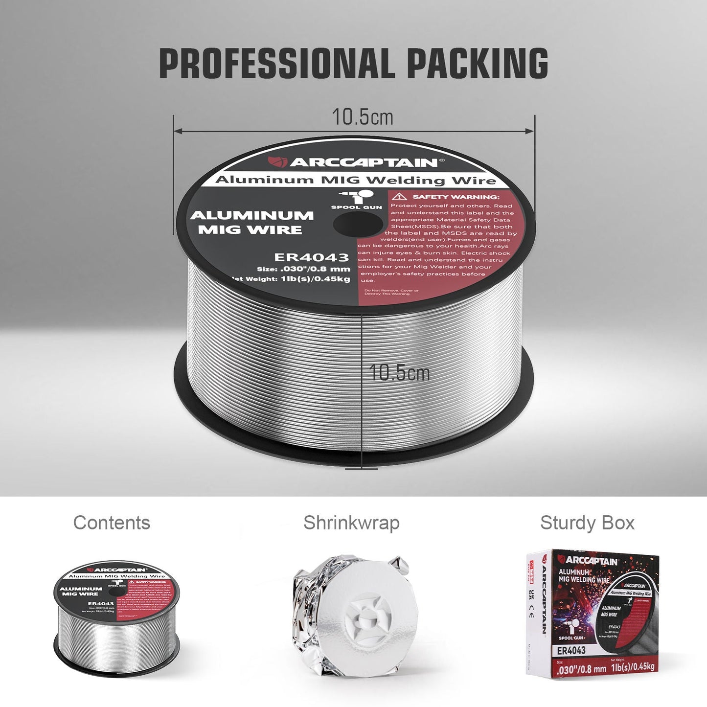 ARCCAPTAIN Aluminum Welding Wire 1 Pound Aluminum MIG Wire