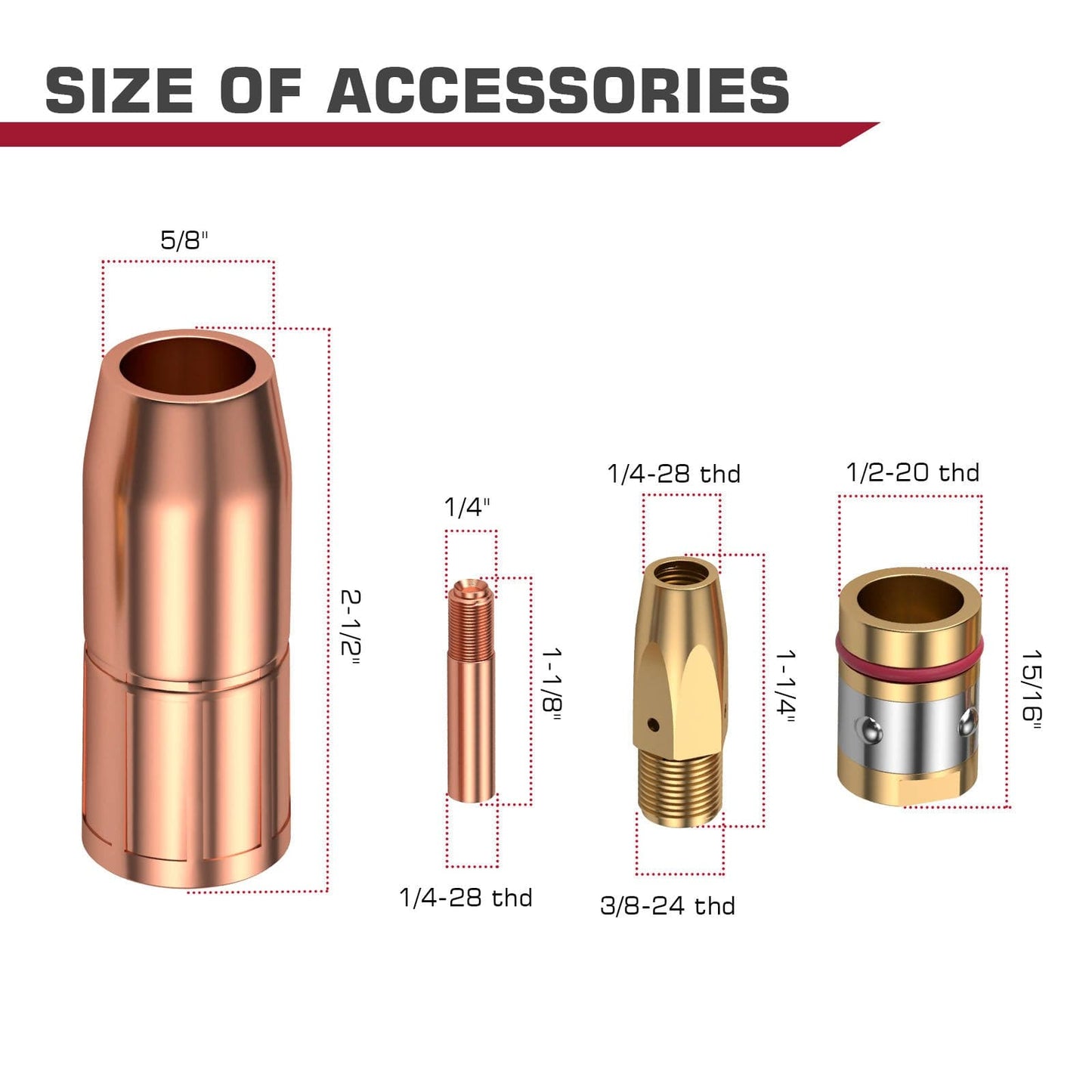 Miller M25 MIG Gun Replacement Parts MIG Gun Consumables Kit