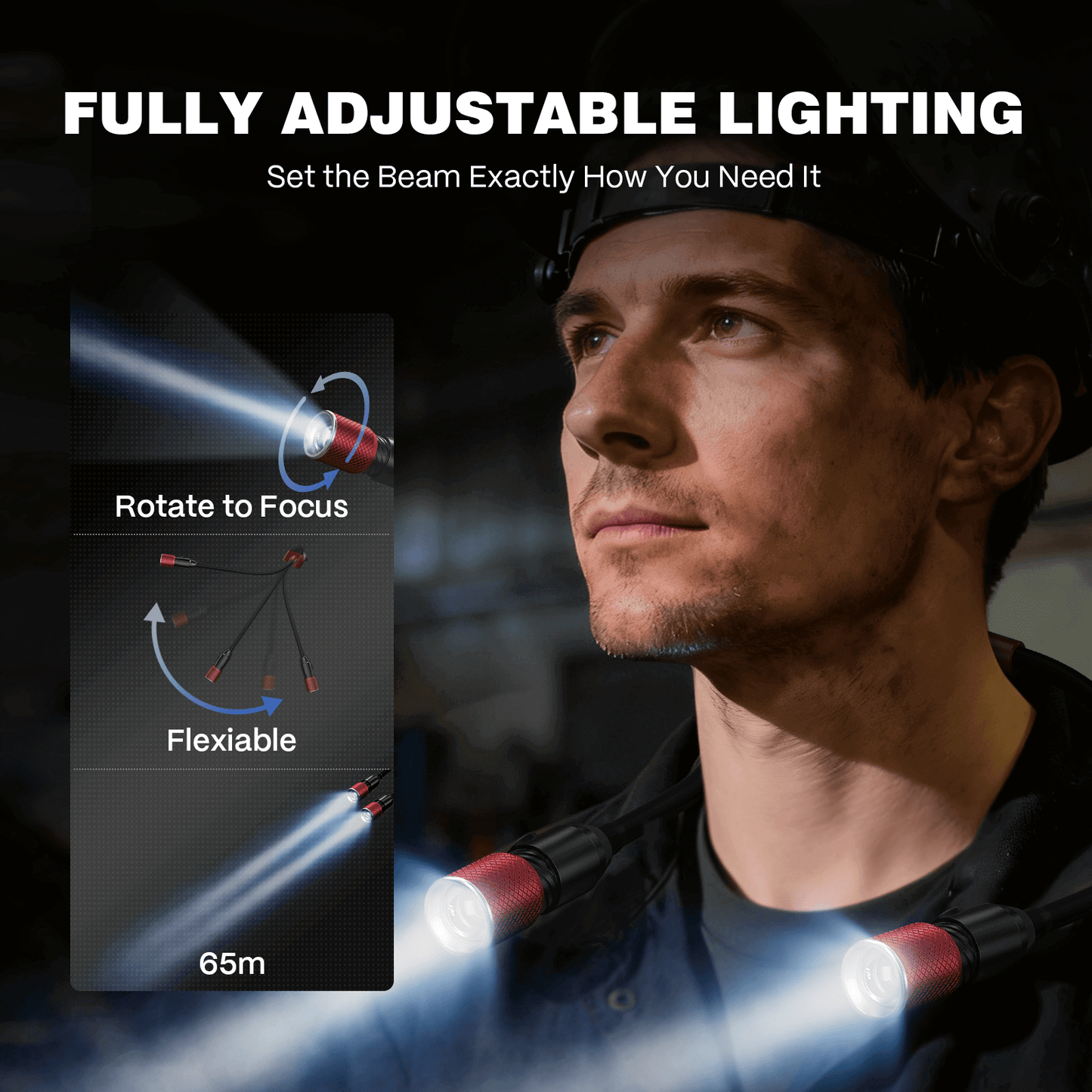 Arccaptain 500lm Rechargeable Neck Light for Welding Work