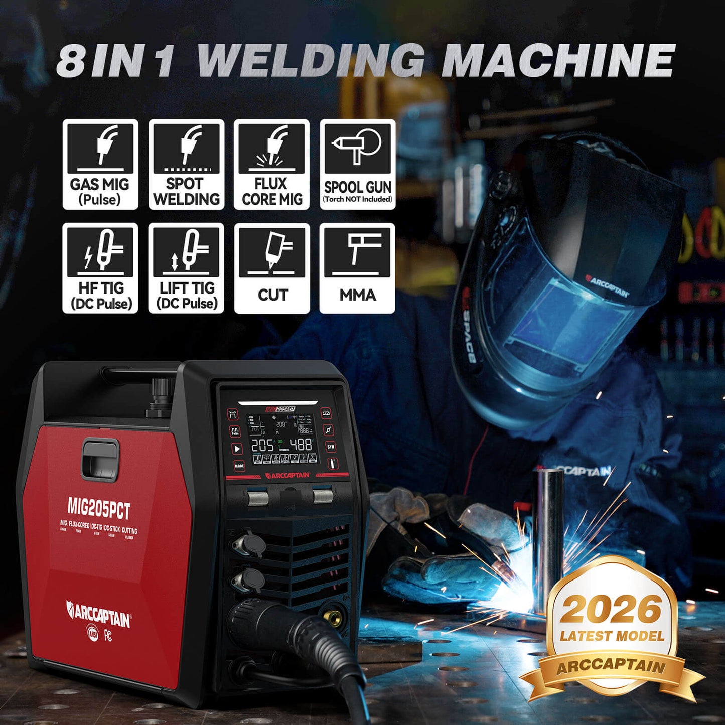 Arccaptain MIG205PCT Welding and Cutting Machine